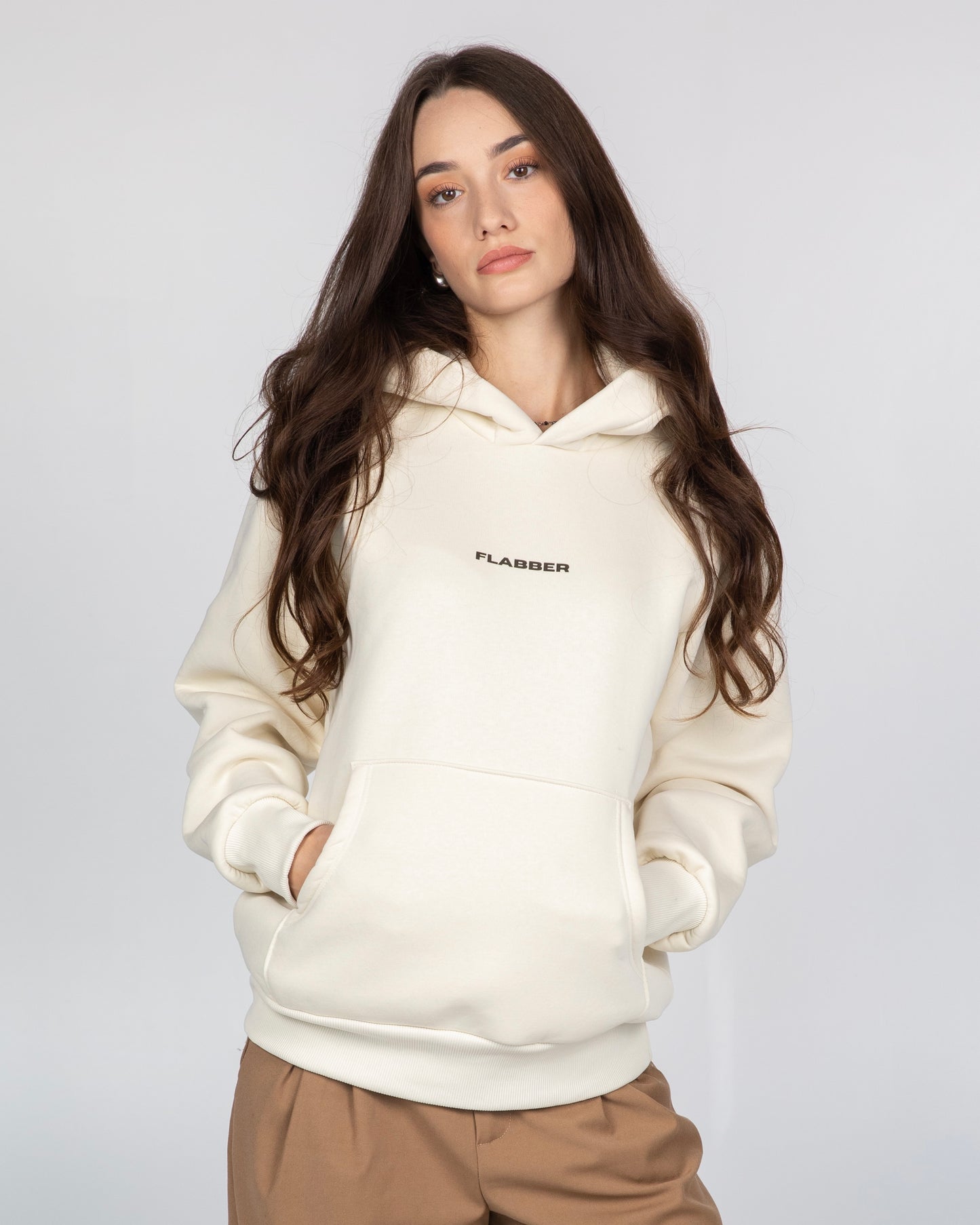Flabber cream hoodie