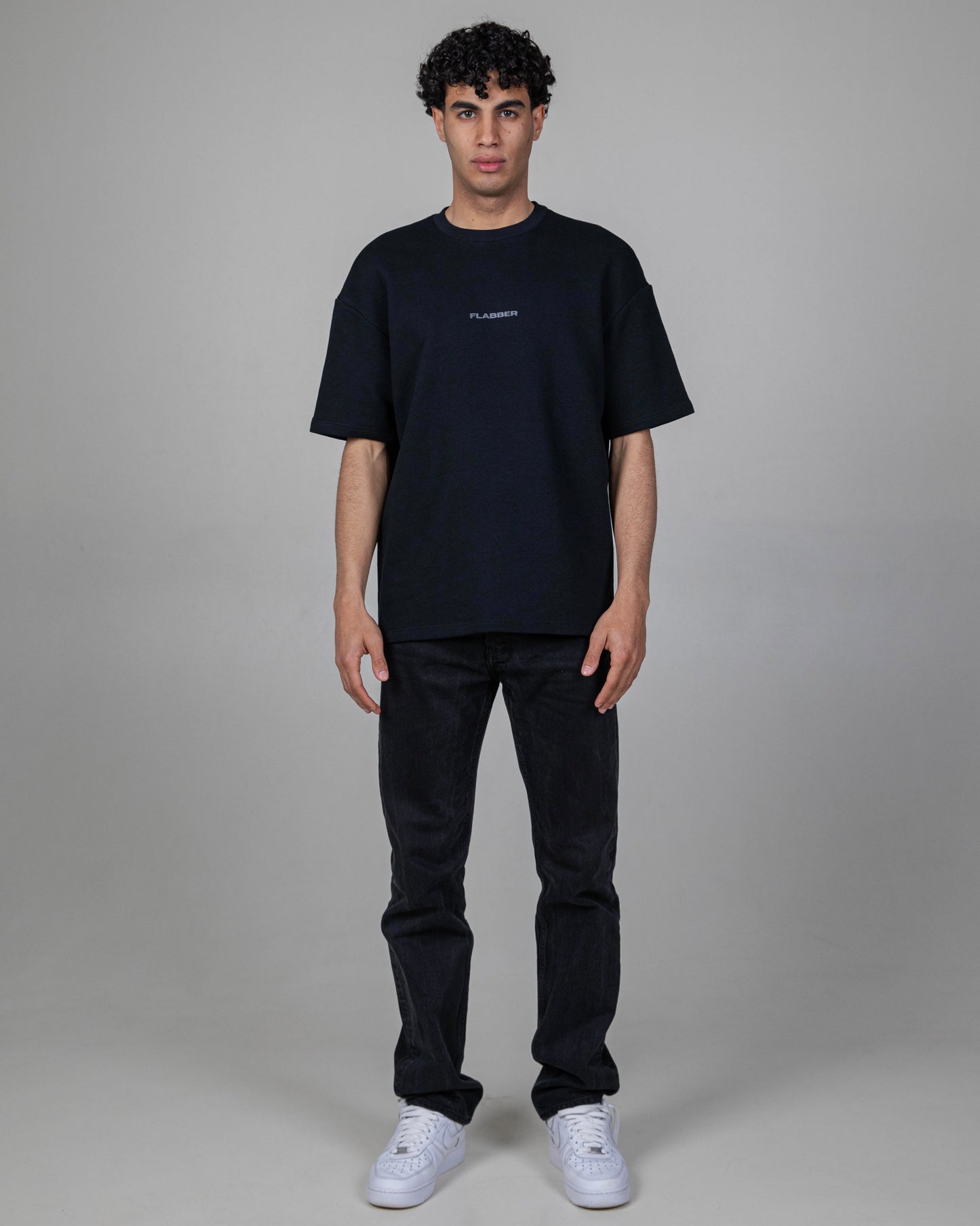 Clean oversize black tee