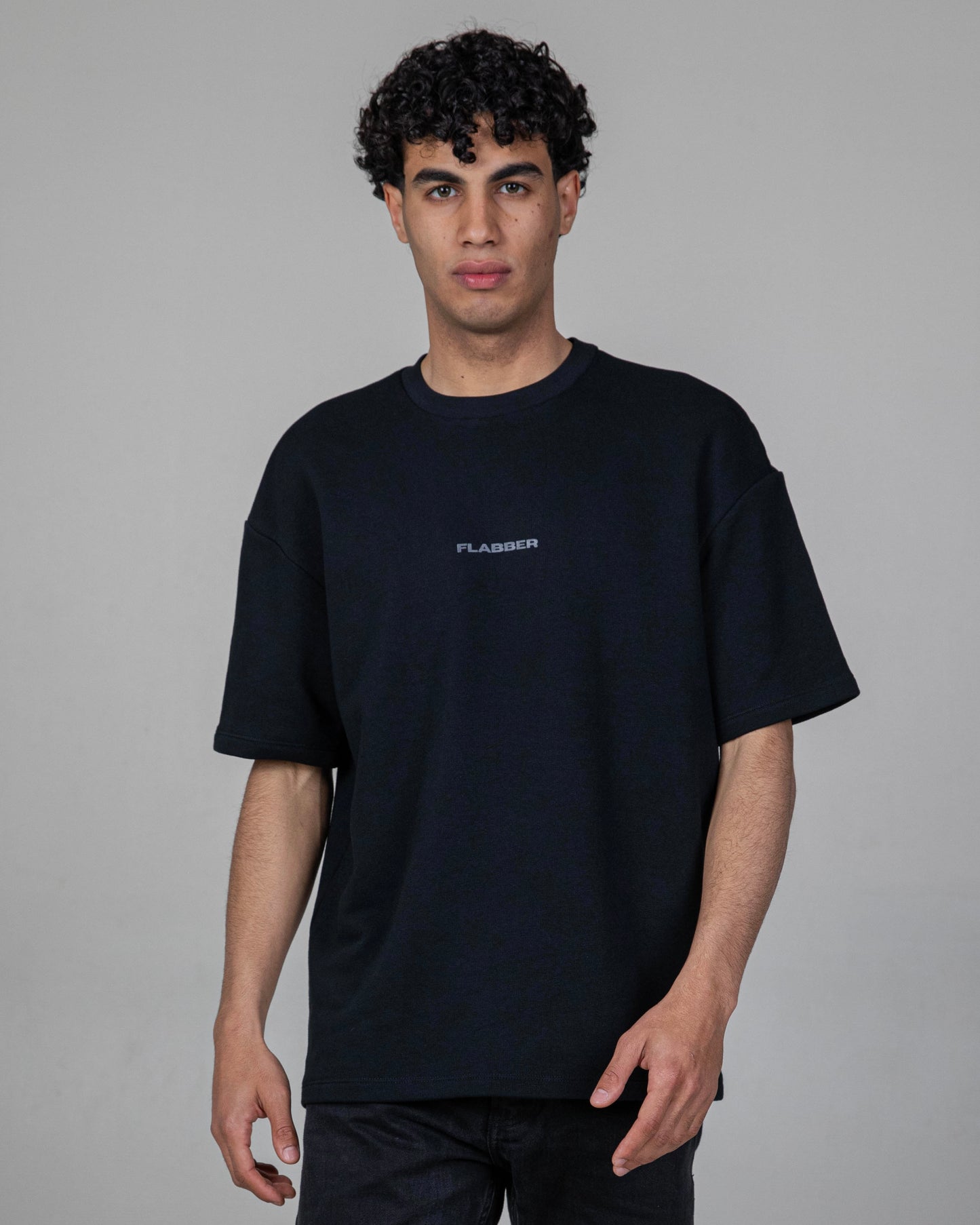 Clean oversize black tee