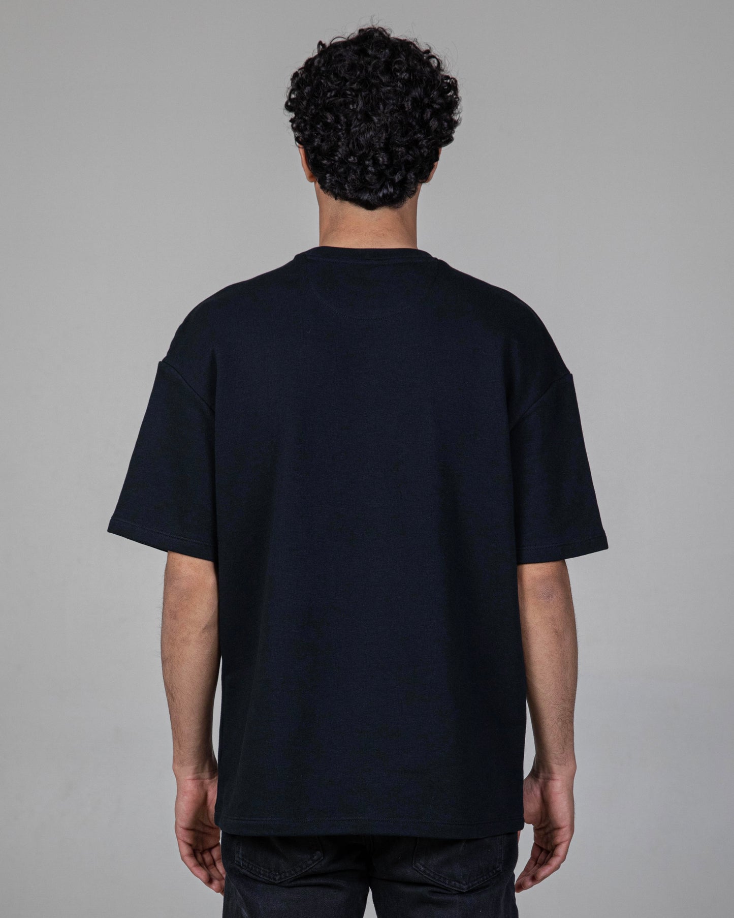 Clean oversize black tee
