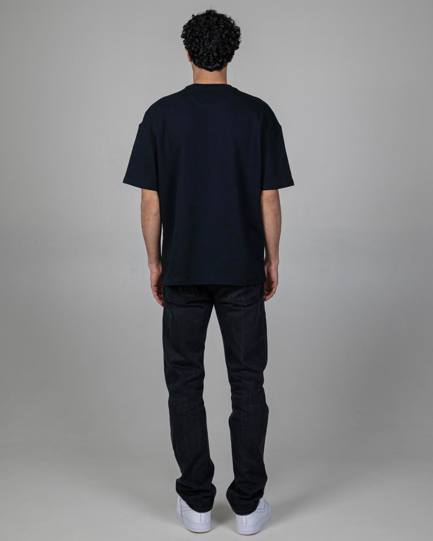 Clean oversize black tee