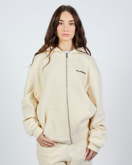 Zip Hoodie Cream