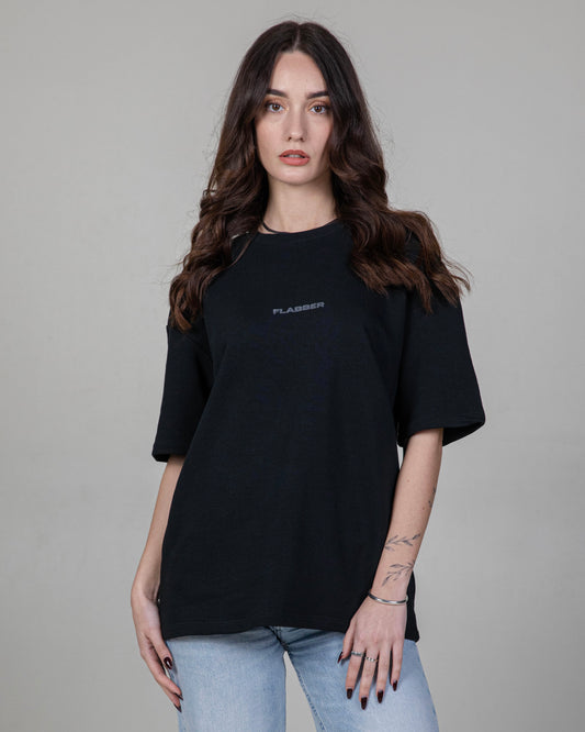 Clean oversize black tee