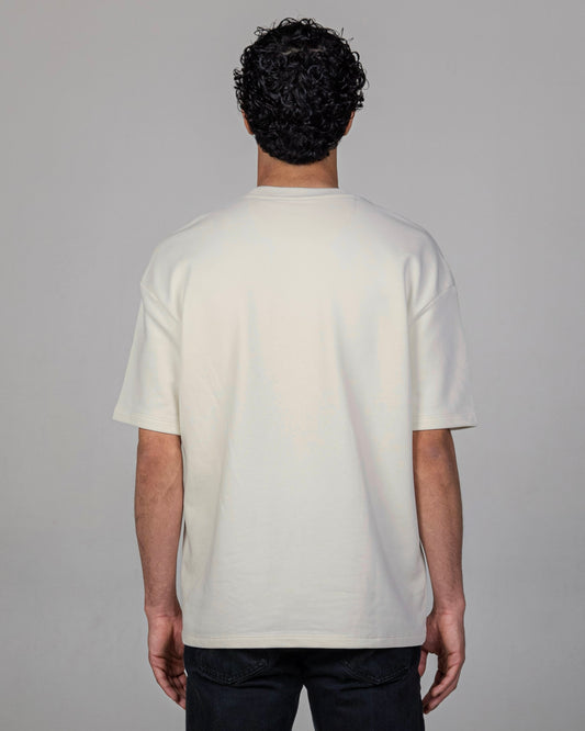 Clean oversize ivory tee