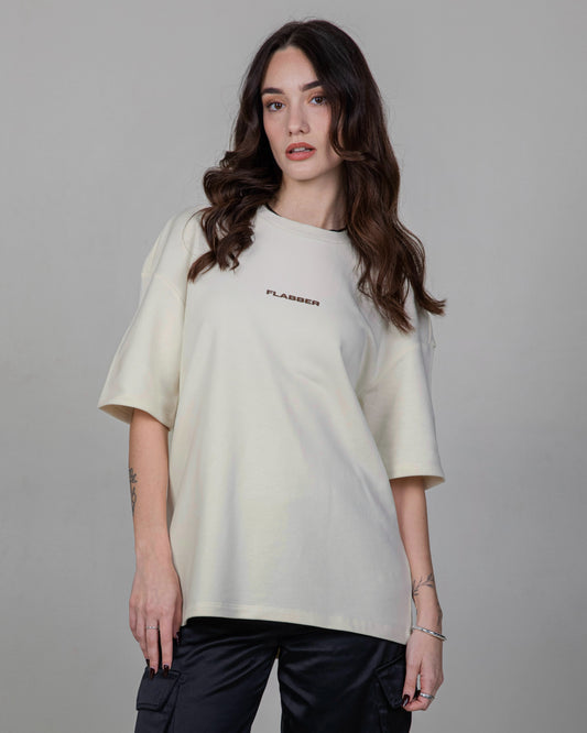 Clean oversize ivory tee