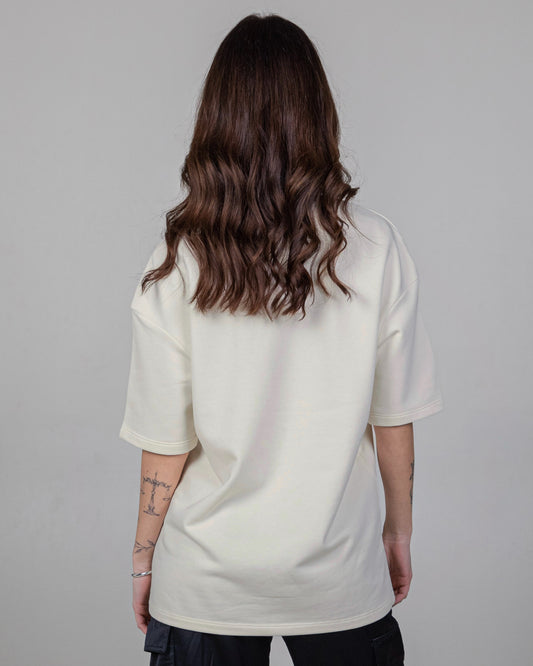 Clean oversize ivory tee